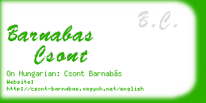 barnabas csont business card